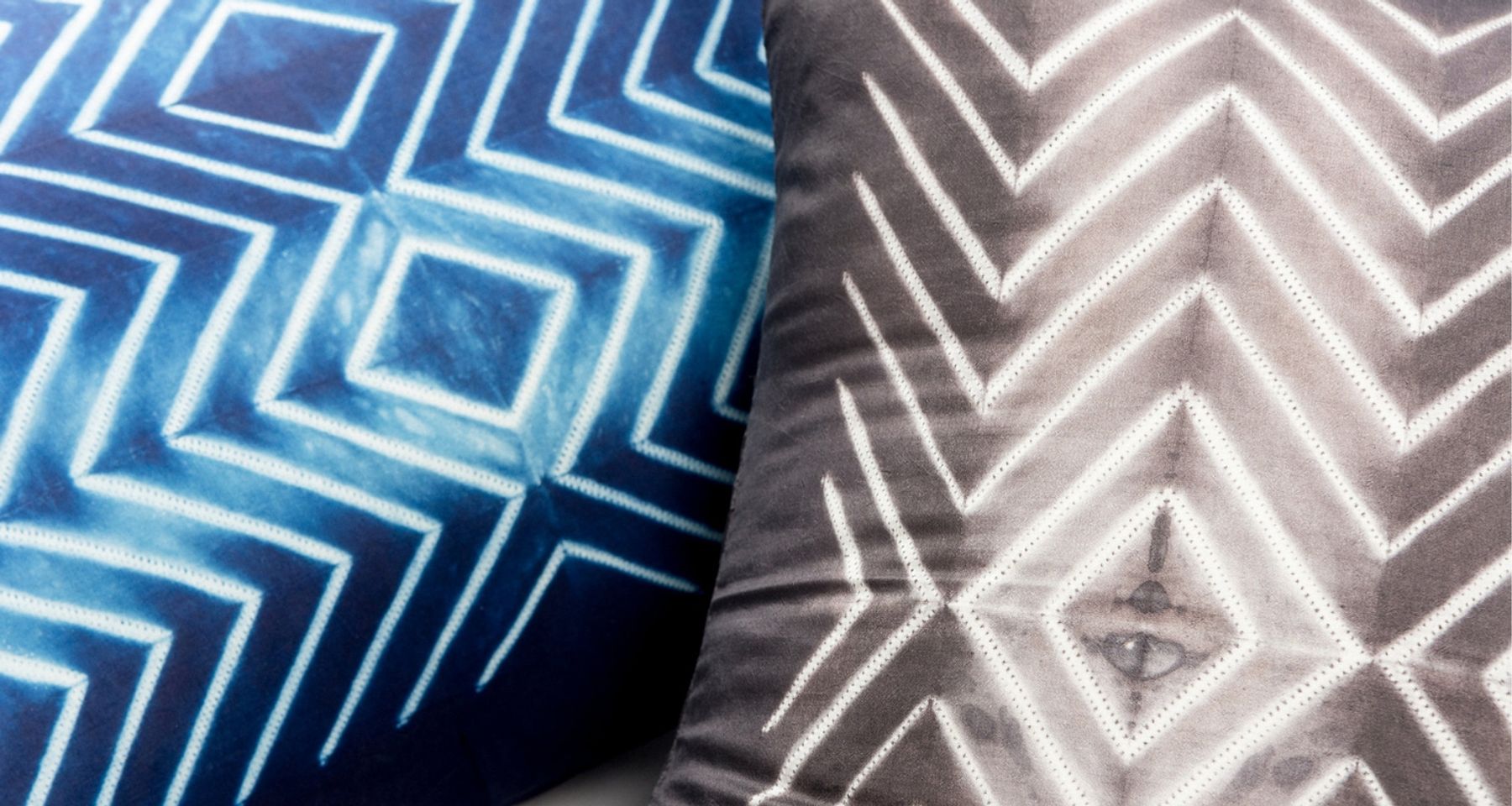 Naami Indigo Silk Pillow  by Studio Variously