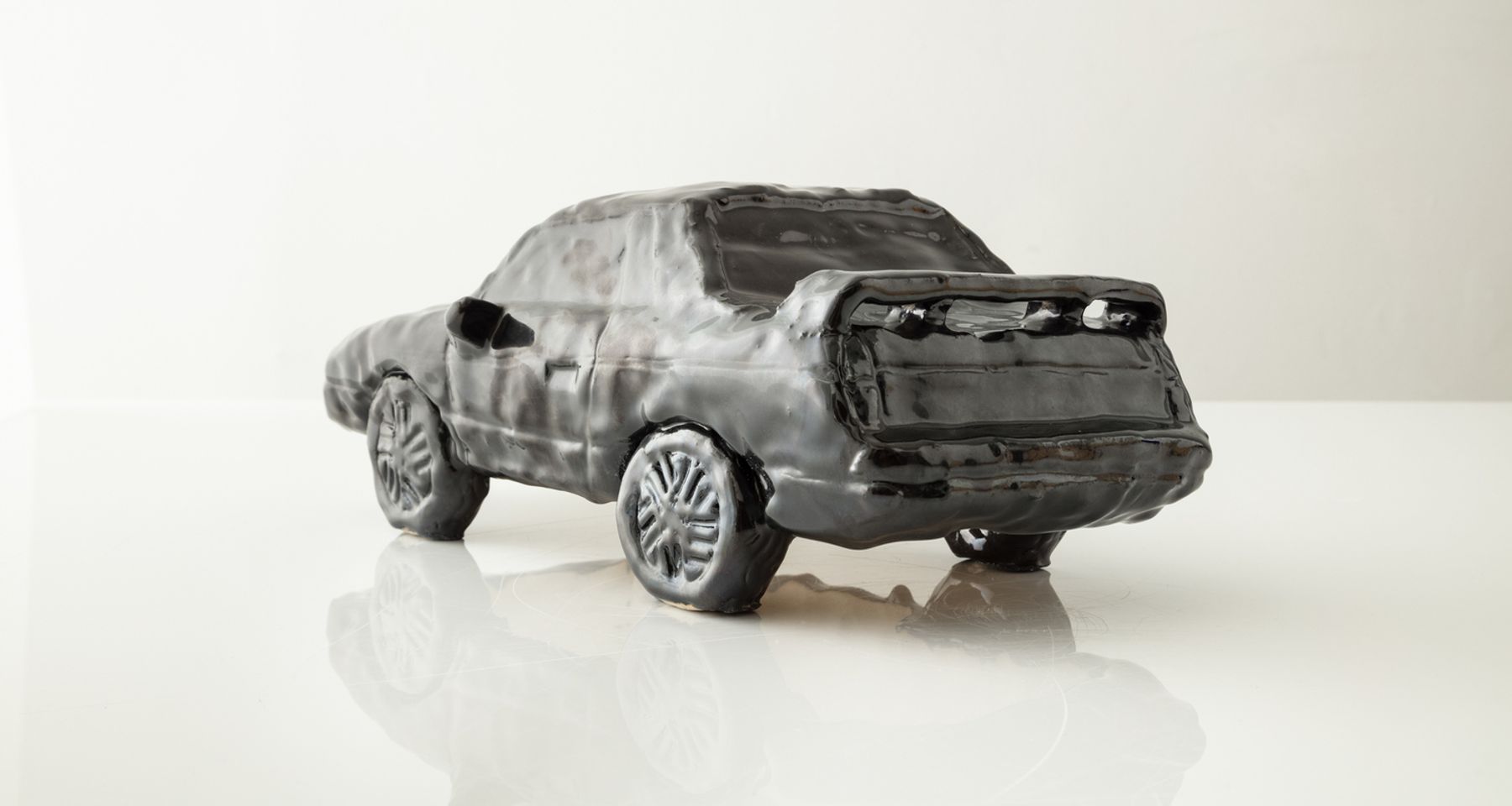 Hematite Fiero Glazed Stoneware Sculpture Unique Edition by Fort Makers