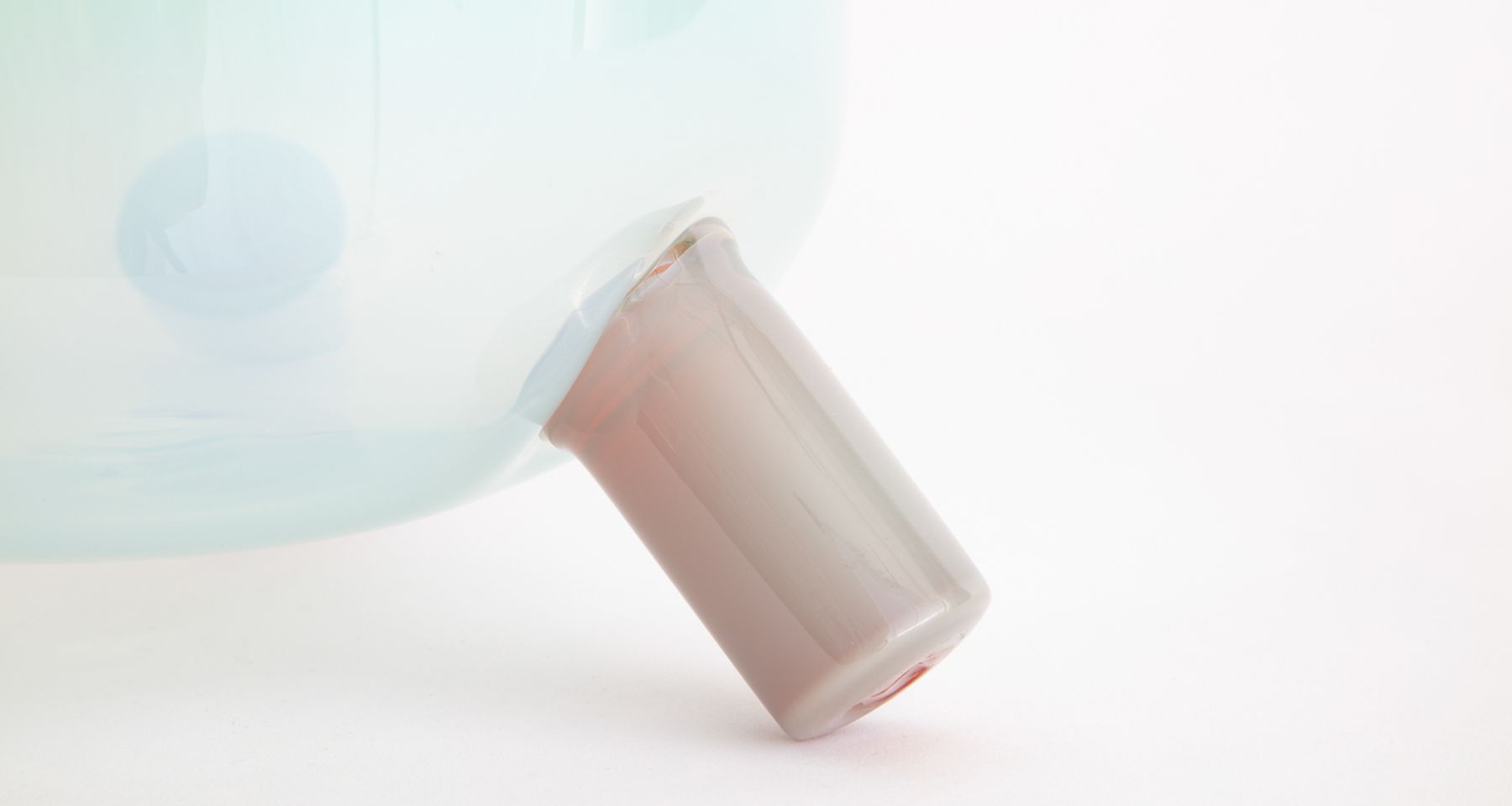 Handmade Glass Tri-Leg Mint/Grey Bowl   by Fort Makers