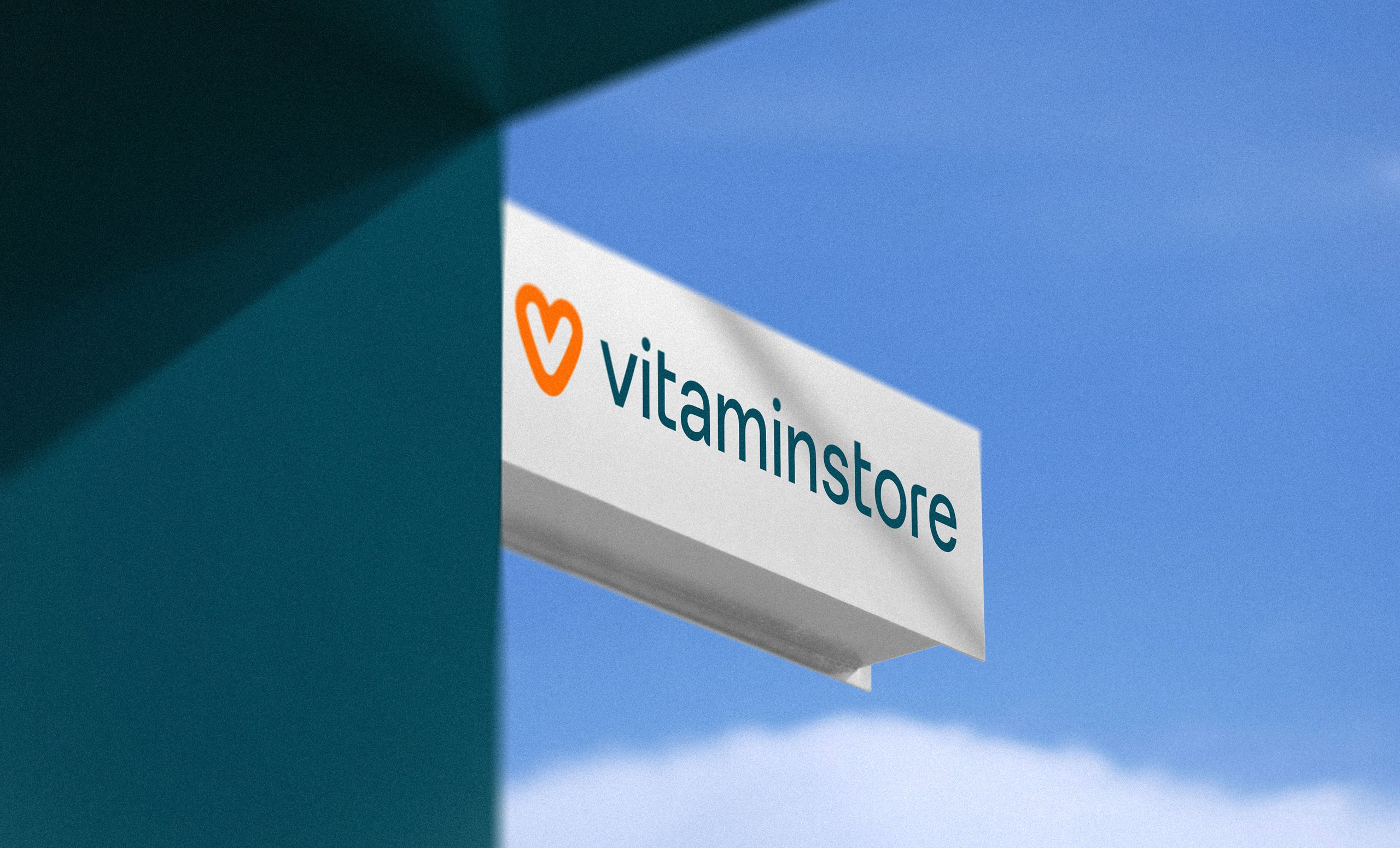 Vitaminstore, brand identity, logo design, signage, store design
