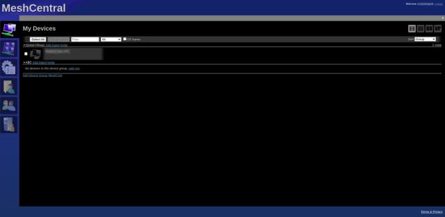 Remote management with MeshCentral