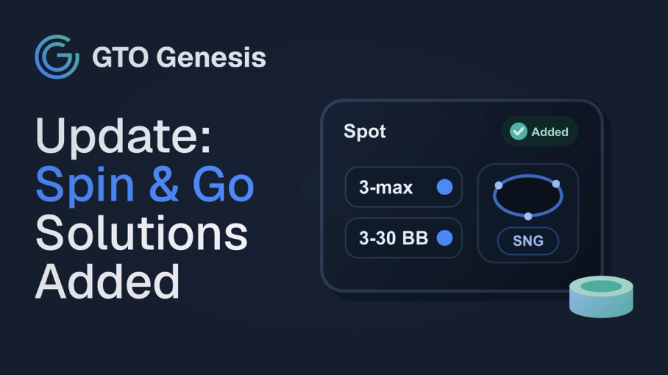 GTO Genesis thumbnail for an update announcing Spin & Go solutions