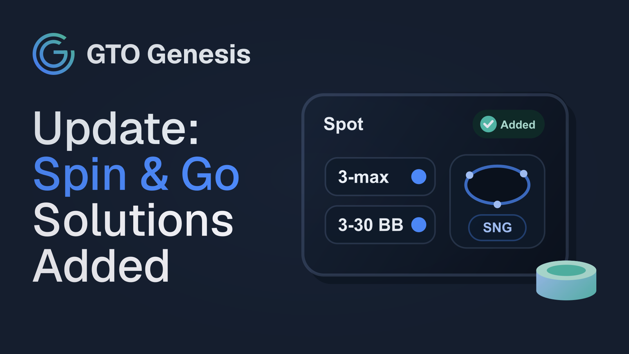 GTO Genesis thumbnail for an update announcing Spin & Go solutions