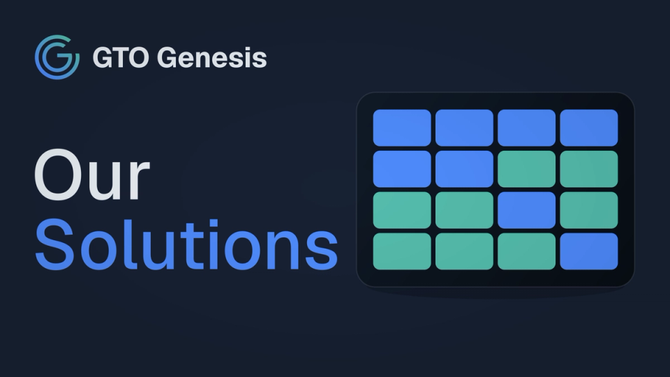 GTO Genesis thumbnail for our solutions with a 4x4 range grid.