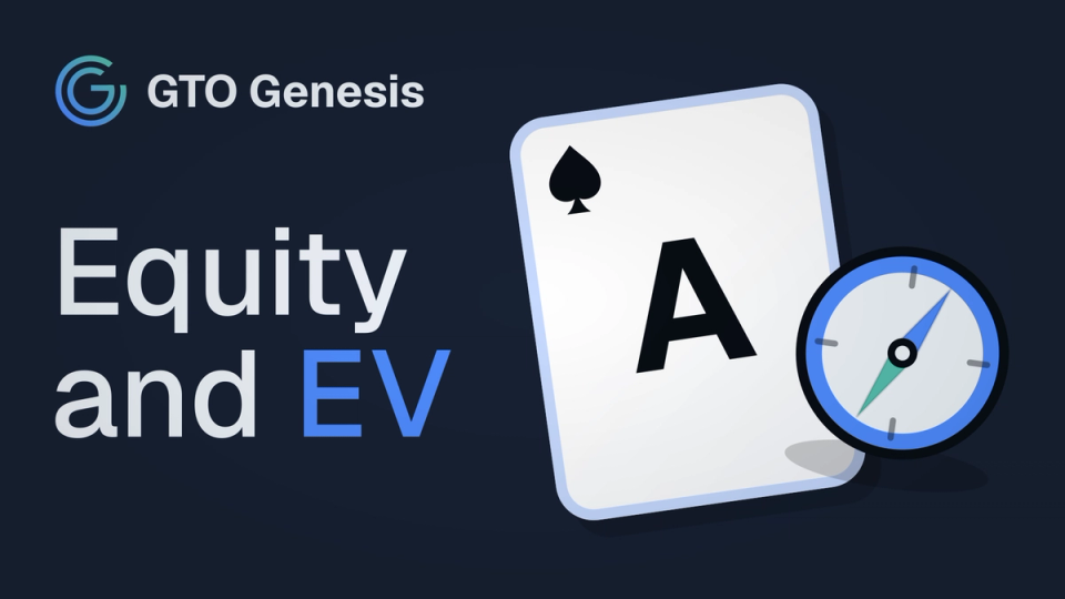 GTO Genesis thumbnail for equity and EV with ace of spades card and compass.