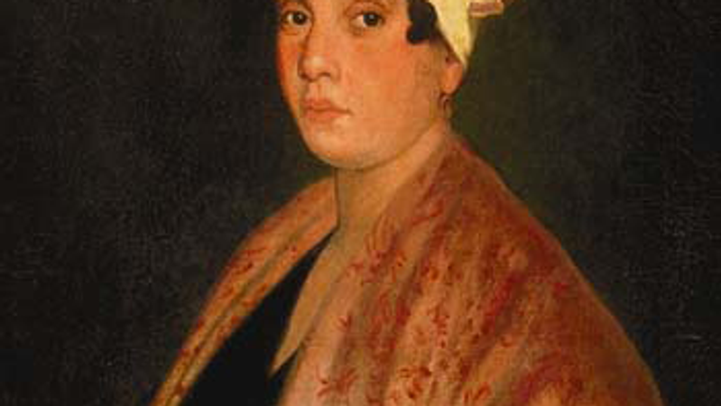 Creole woman wearing a madras tignon, painting by Frank Schneider