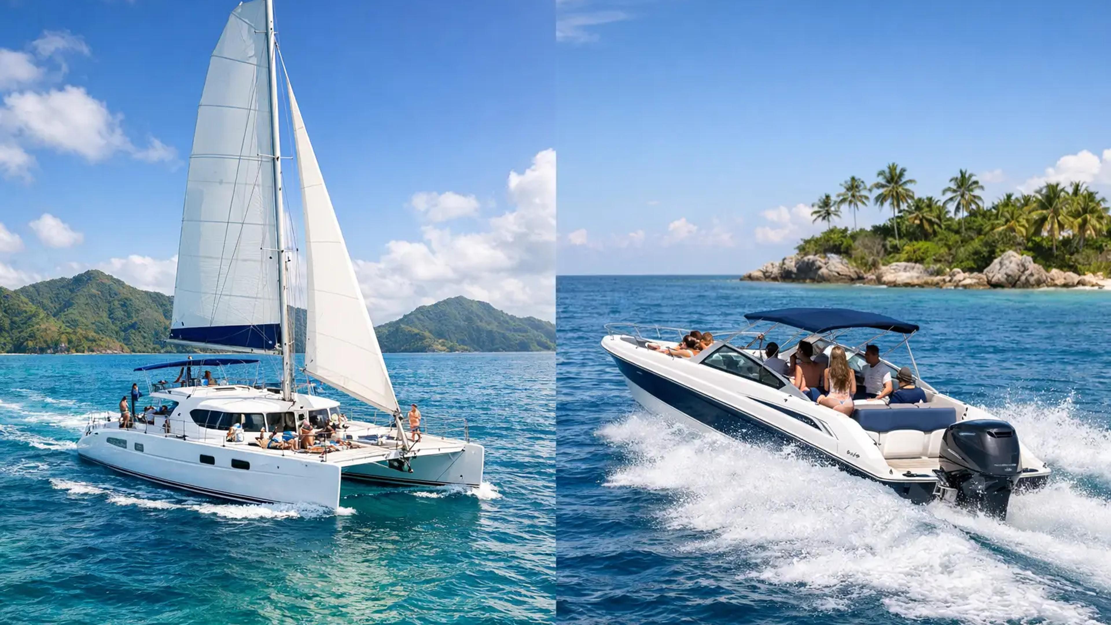 Catamaran Cruise vs Speedboat Excursion