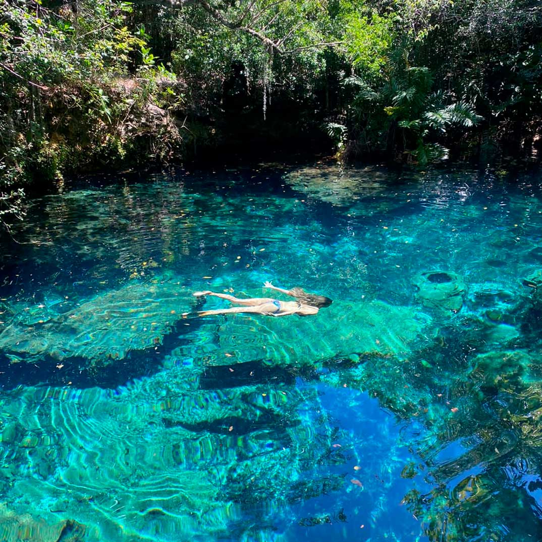 Caribbean Sea with Private Cenote Los Ojos Indígenas