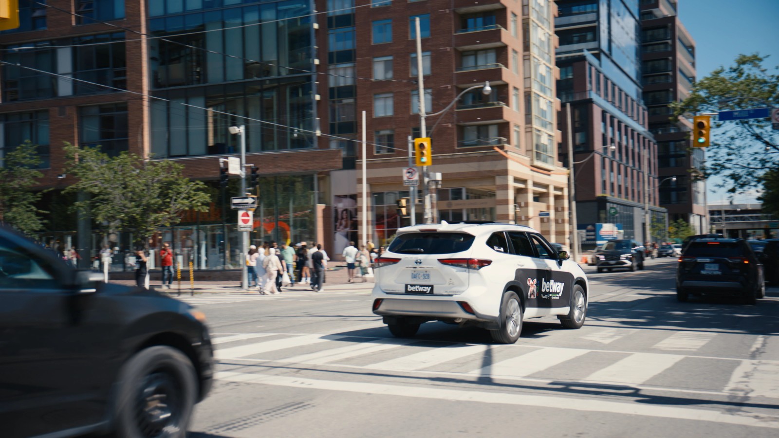 Betway wrapped SUV on a Toronto city street