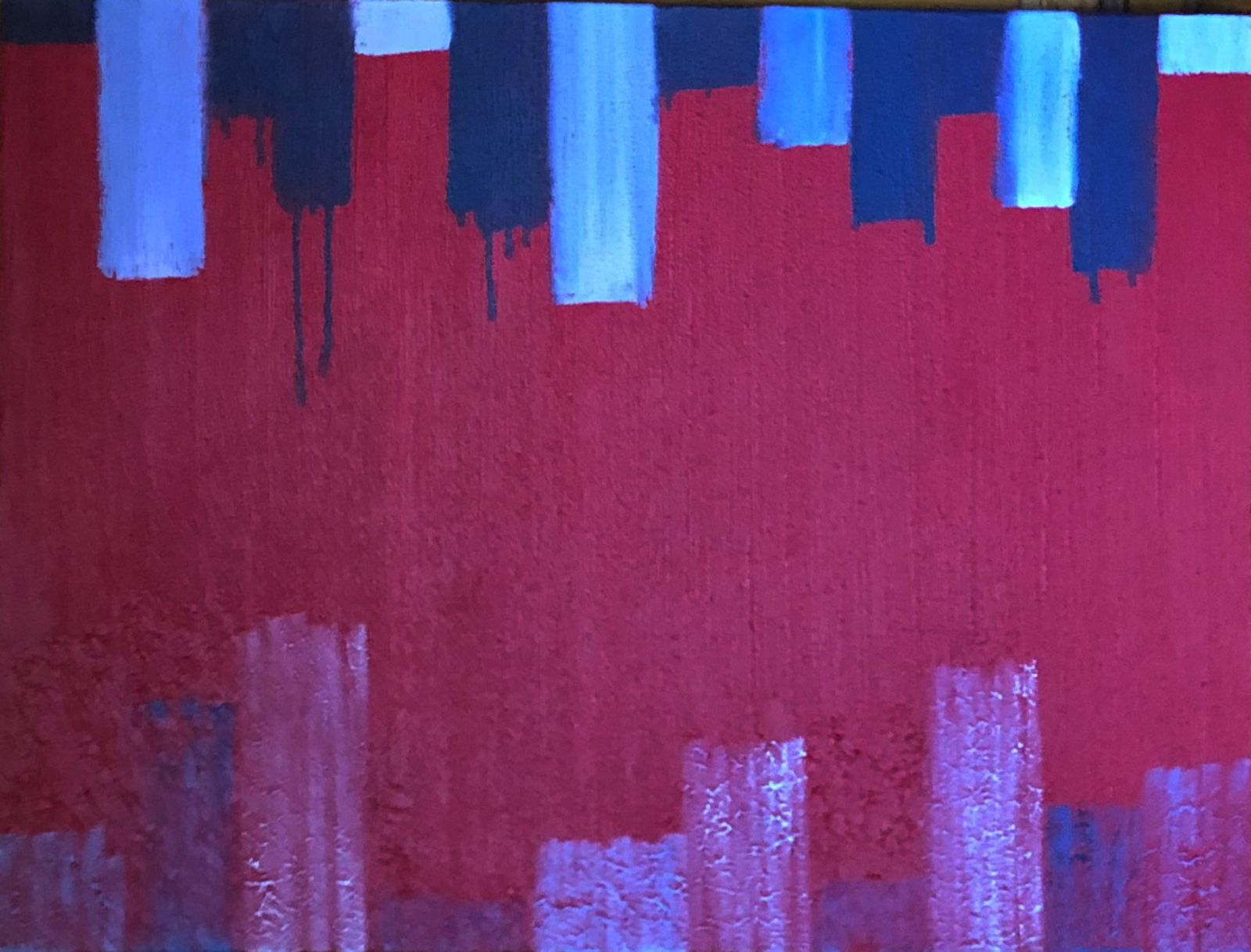 Fire Forest 11, Acrylic and sand on canvas