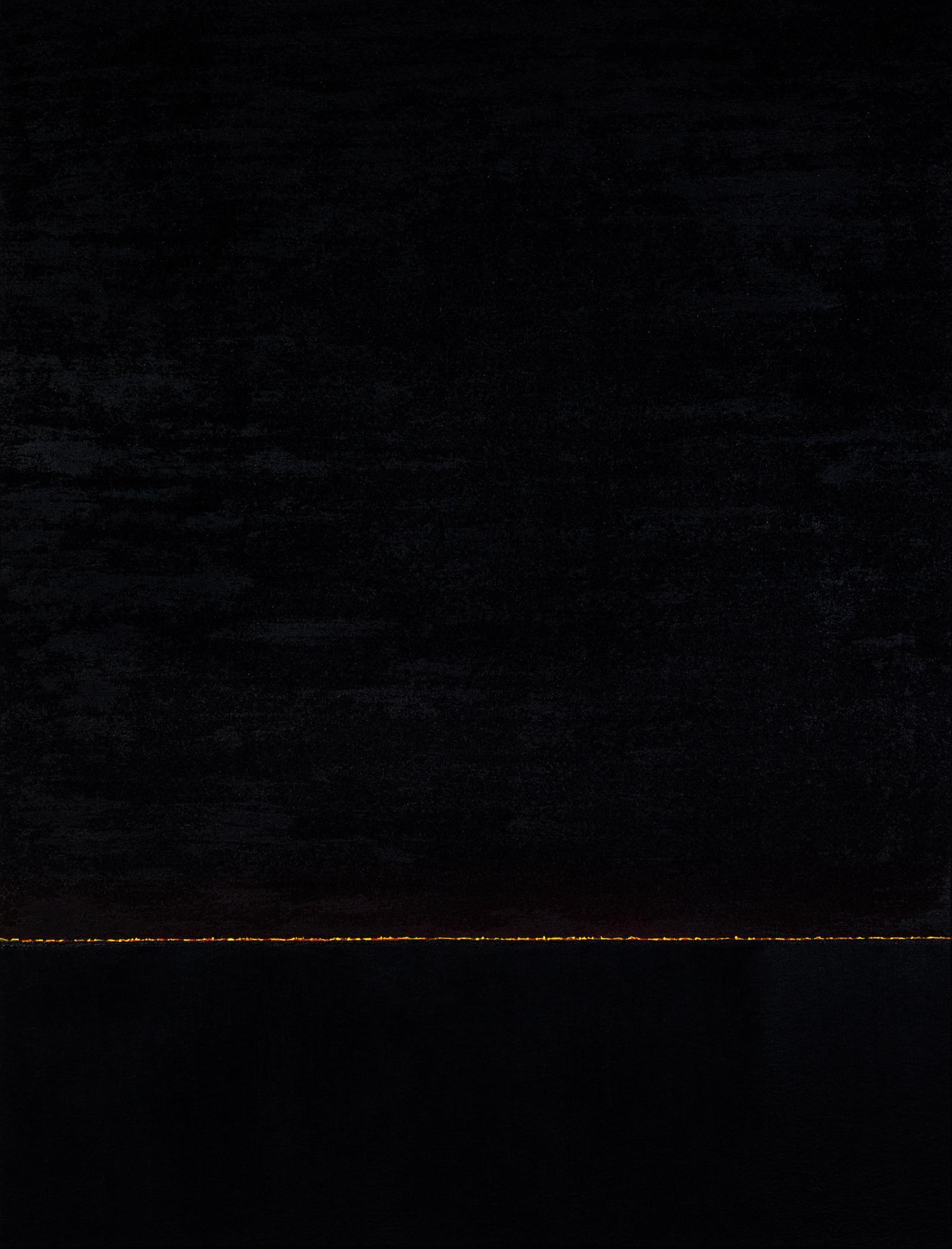 Fire Horizons 2, Acrylic and sand on canvas