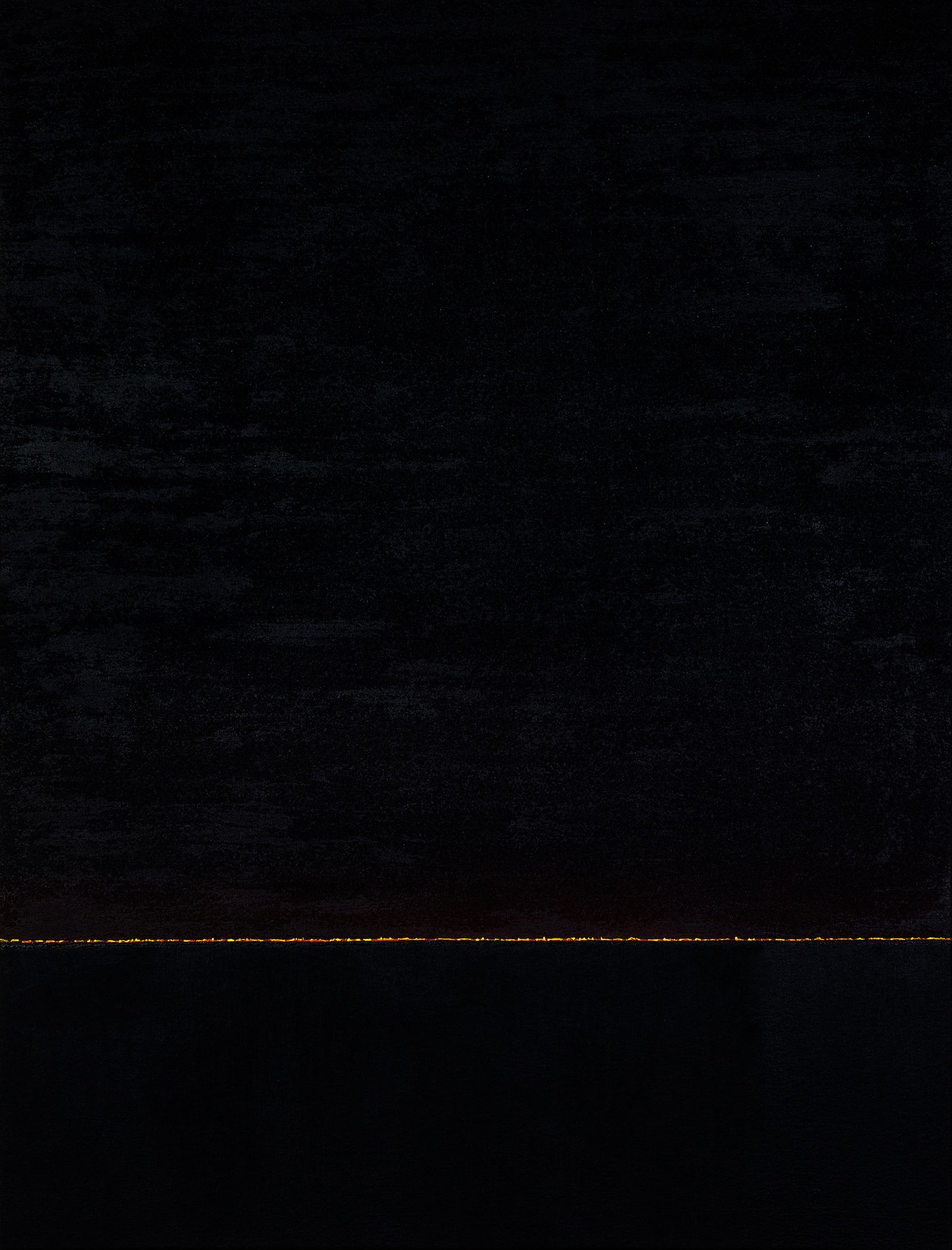 Fire Horizons 2, Acrylic and sand on canvas