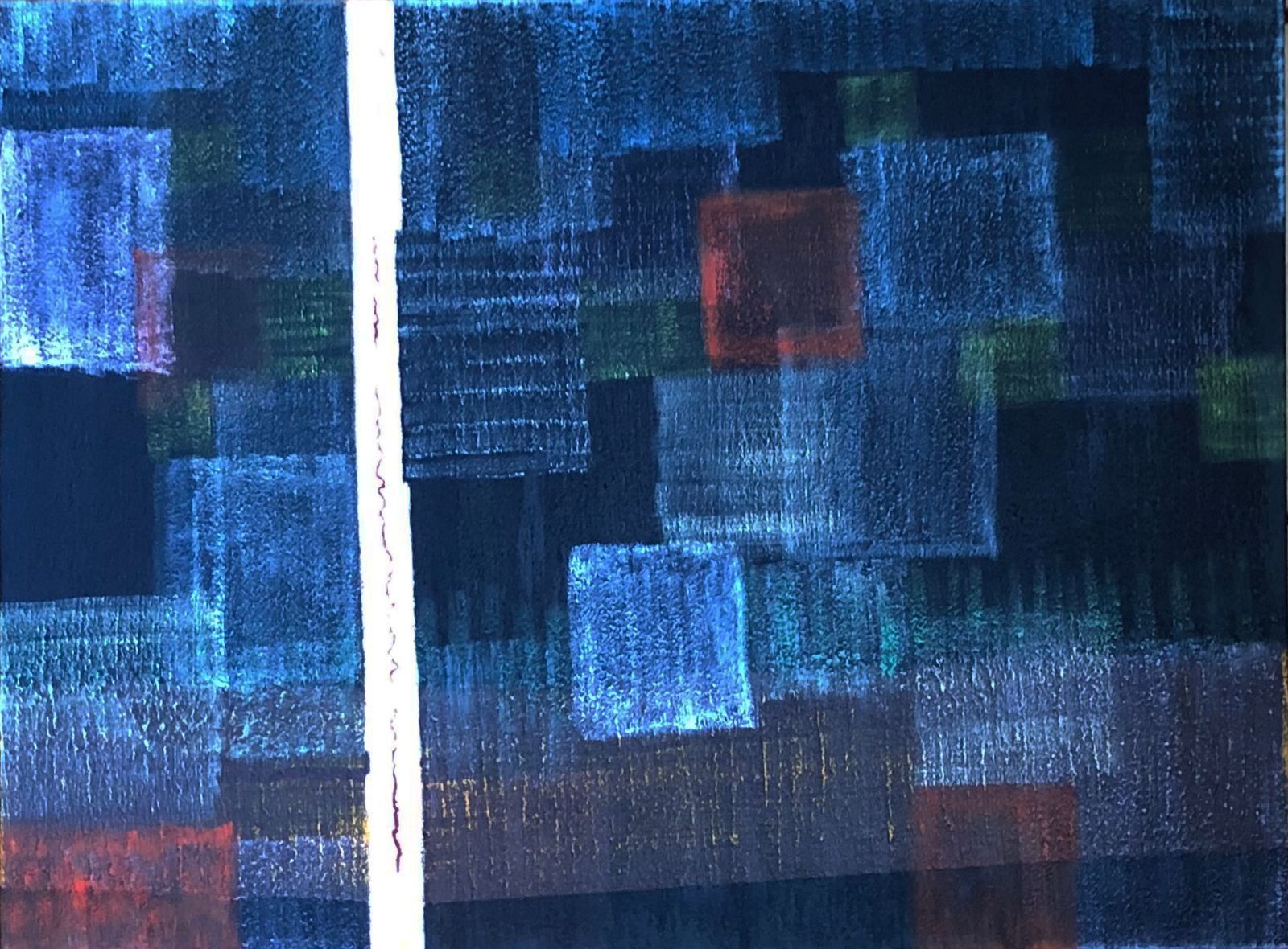 Fire Horizons 5, Acrylic and sand on canvas