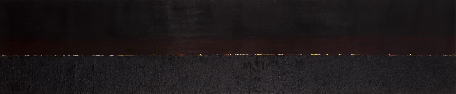 Fire Horizons 10, Acrylic with sand on canvas