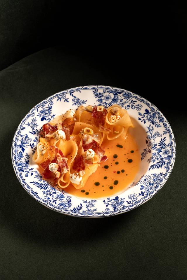 Melon & iberico ham, gazpacho melon