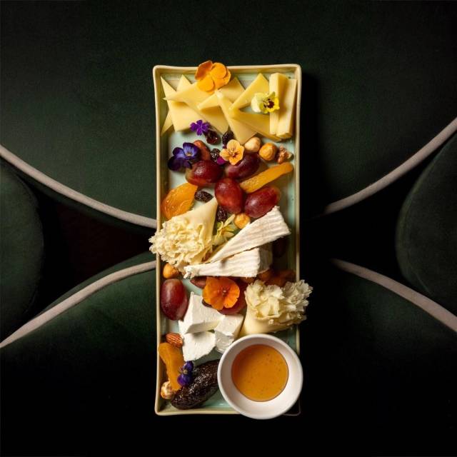 Artisanal french cheese plate