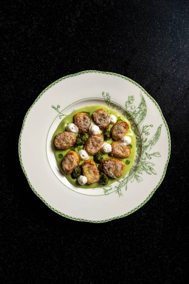 Gnocchi, pesto rosso, pumpkin