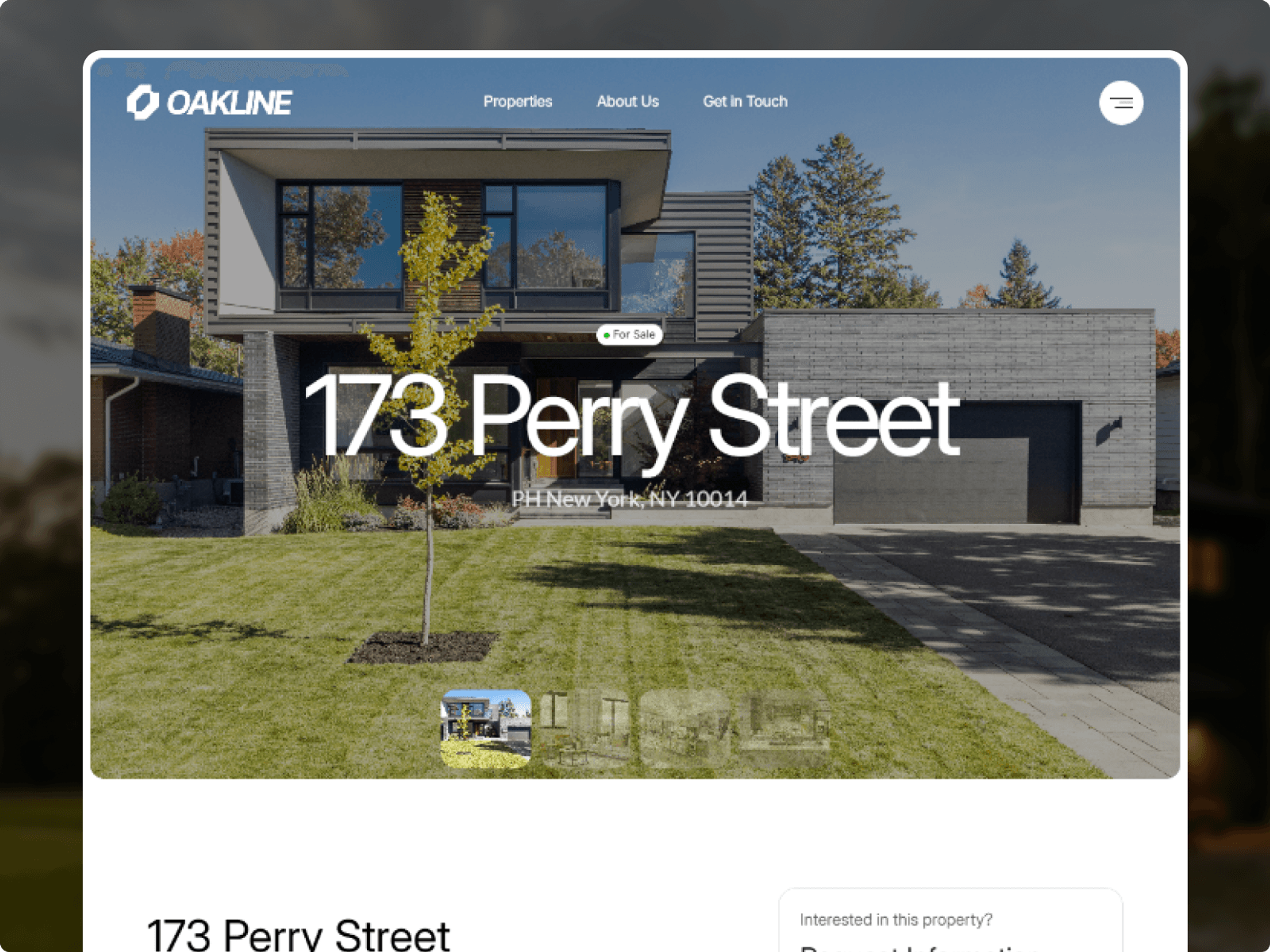 Oakline website design