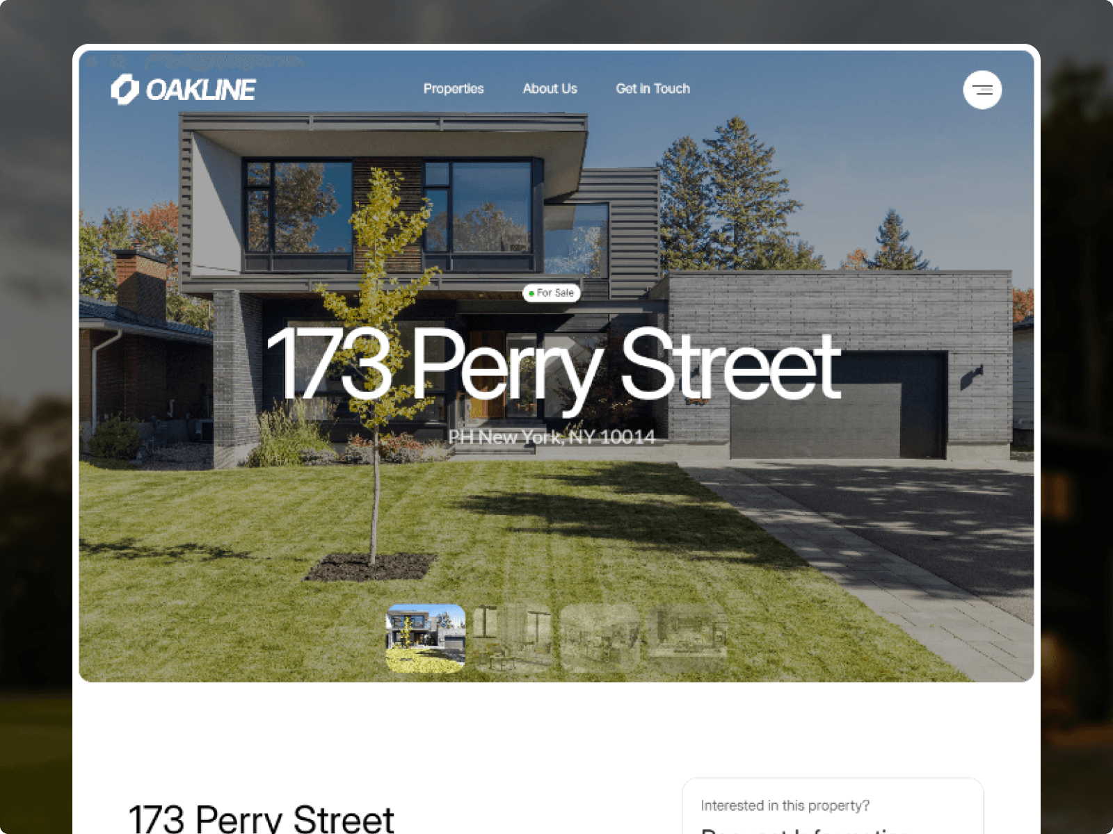 Oakline website design