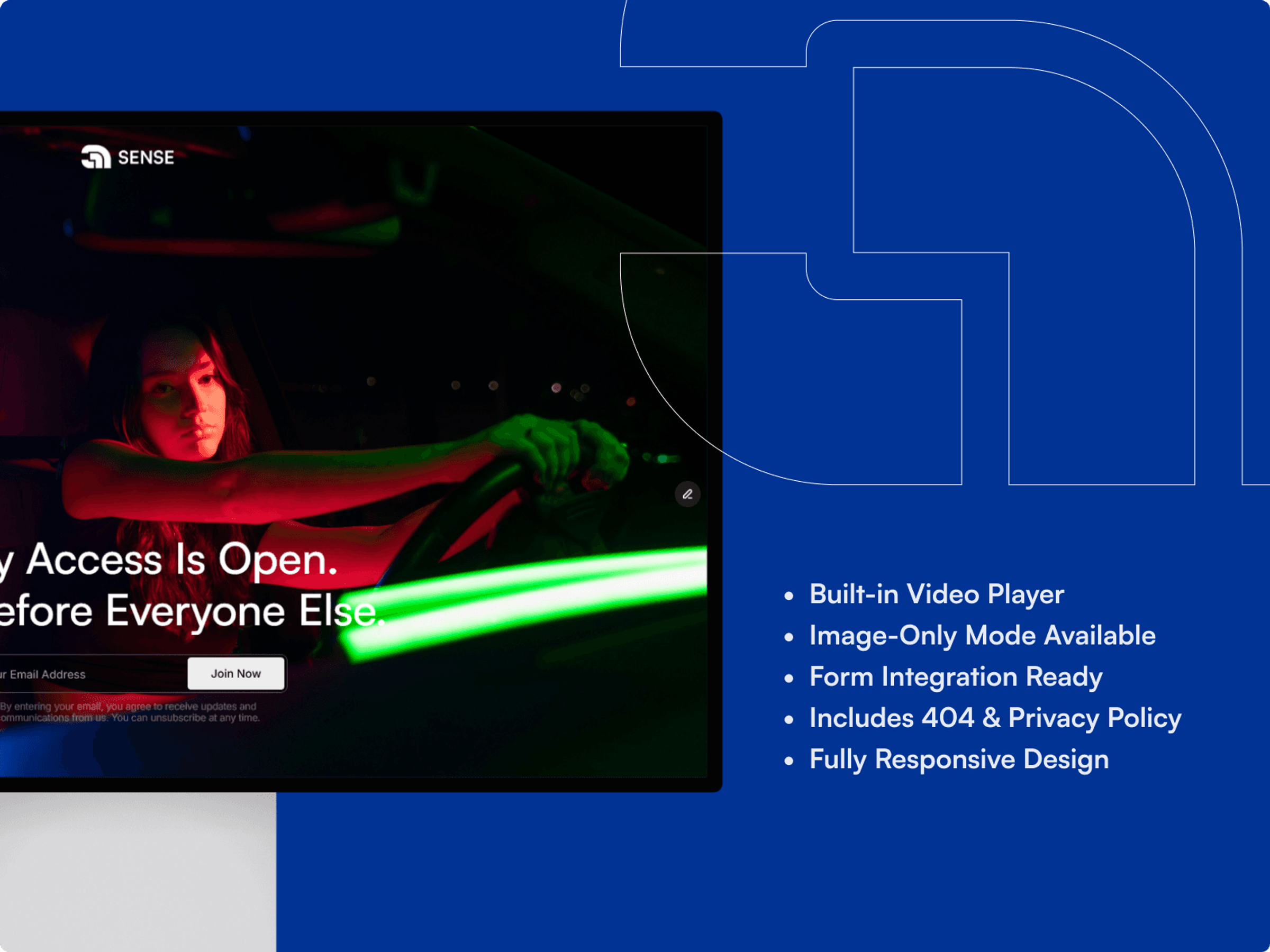 SENSE website design