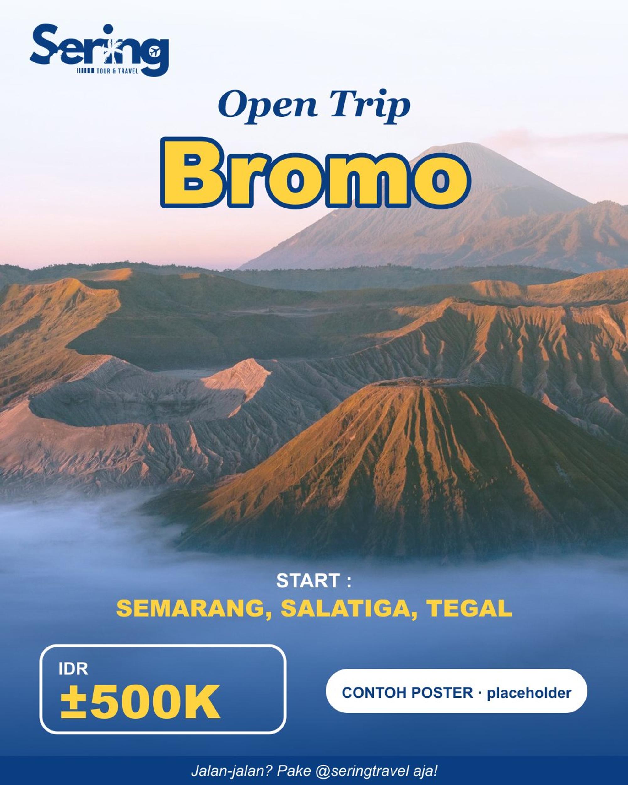 Poster Open Trip Bromo dari Jawa Tengah