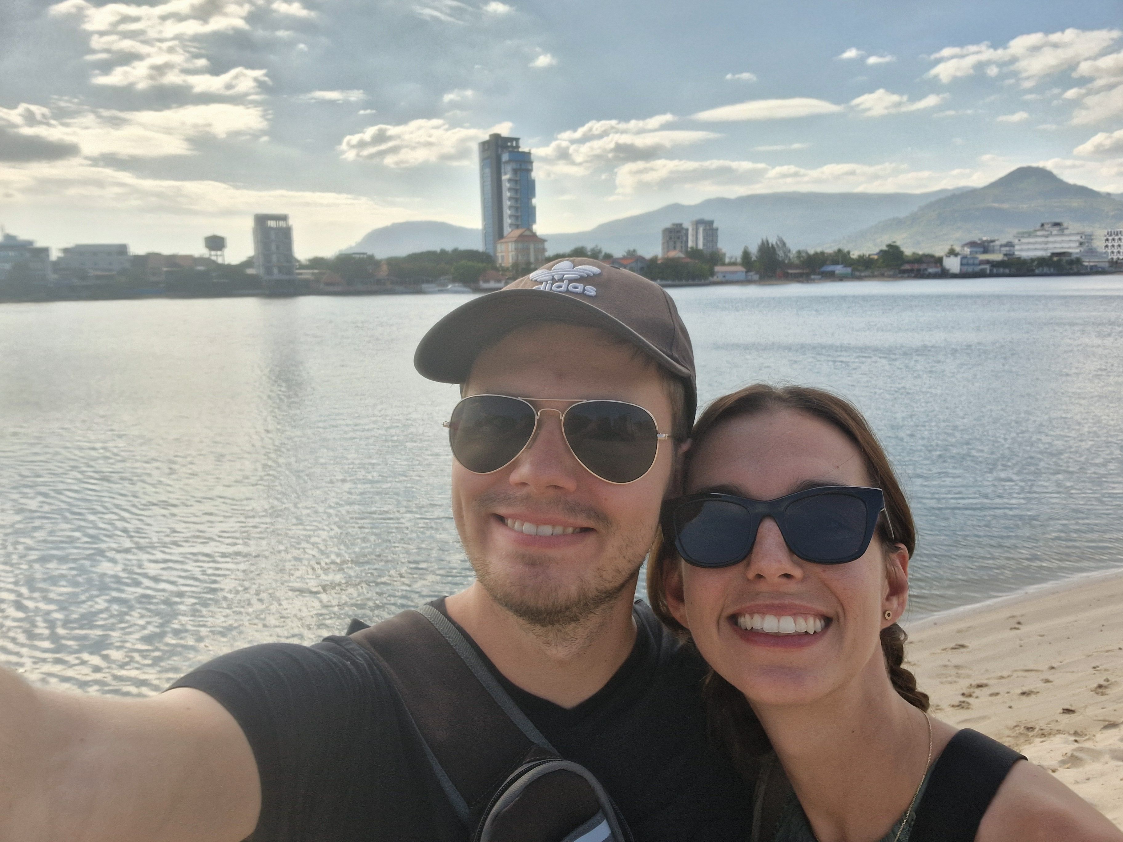 Smiling by the beach