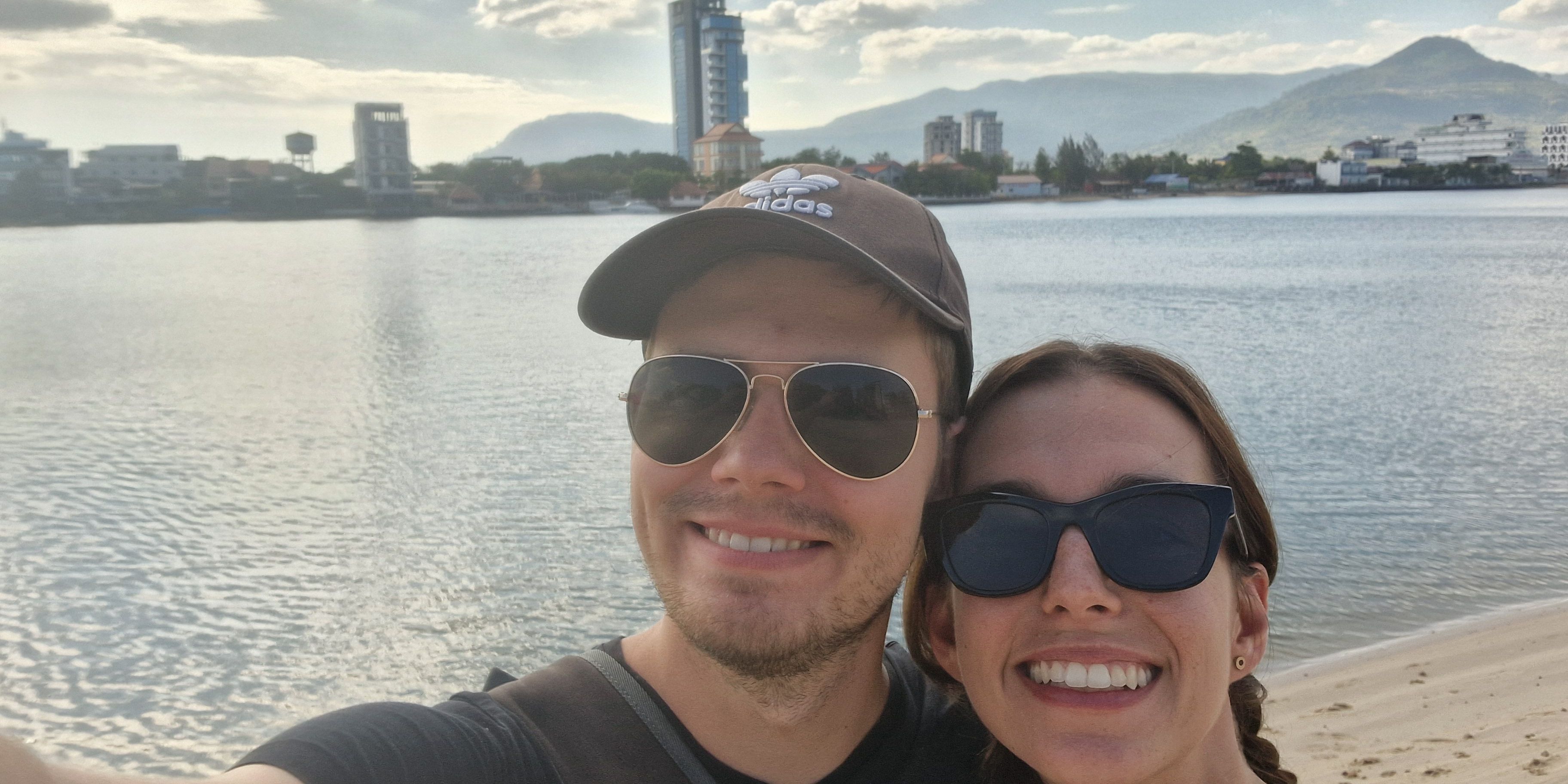 Smiling by the beach