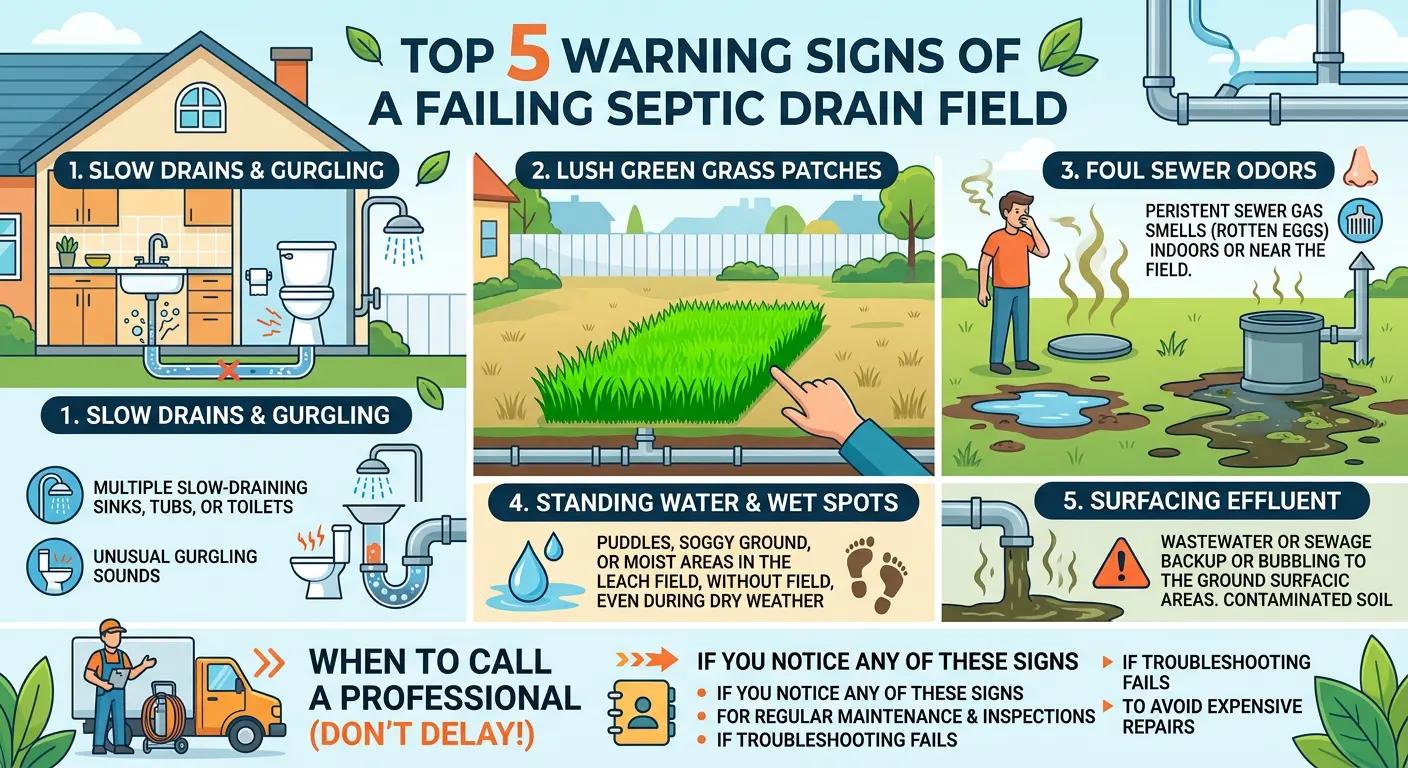 5 Warning Signs Your Septic Drain Field is Failing