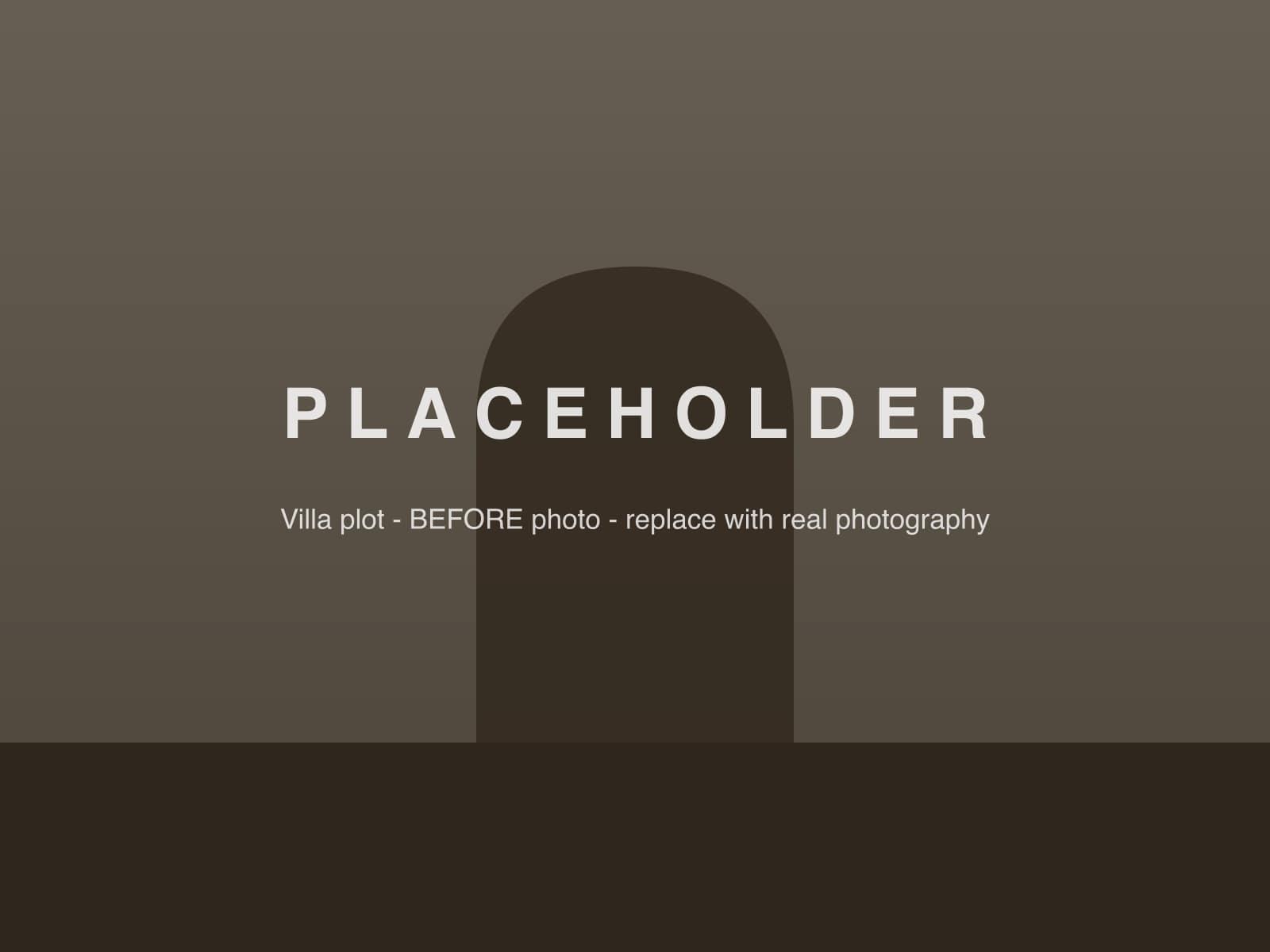 PLACEHOLDER image: villa plot before construction