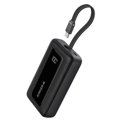 Anker Zolo 30W 10000mAh Fast Charging Powerbank with attached type C braided cable