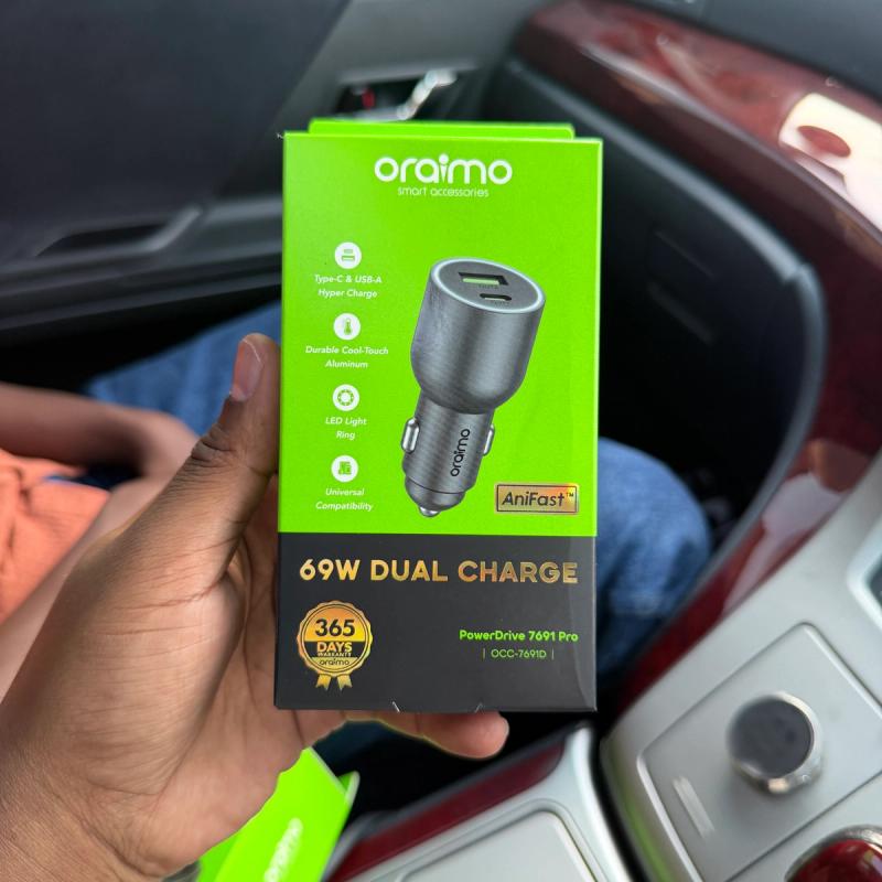 New Oraimo PowerDrive 7691 Pro 69W Dual car charger