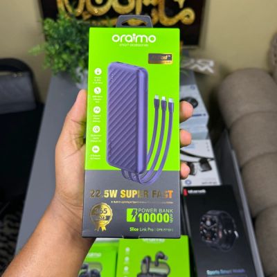 Oraimo Slice Link Pro 10000mAh 22.5W Powerbank with Charging cables