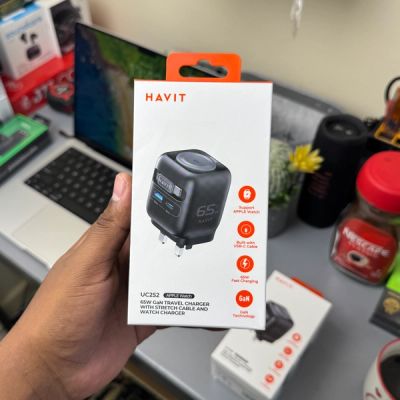 Havit UC252 65W GaN Travel Charger with Stretch Cable and Watch Charger