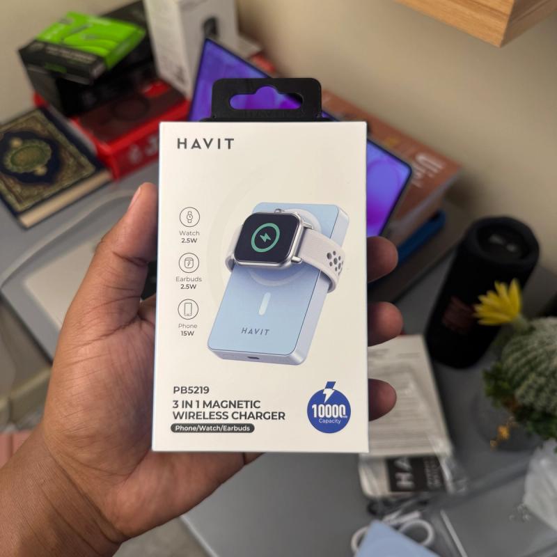 Havit Pb5219 3 in 1 Magnetic Wireless Charging Powerbank