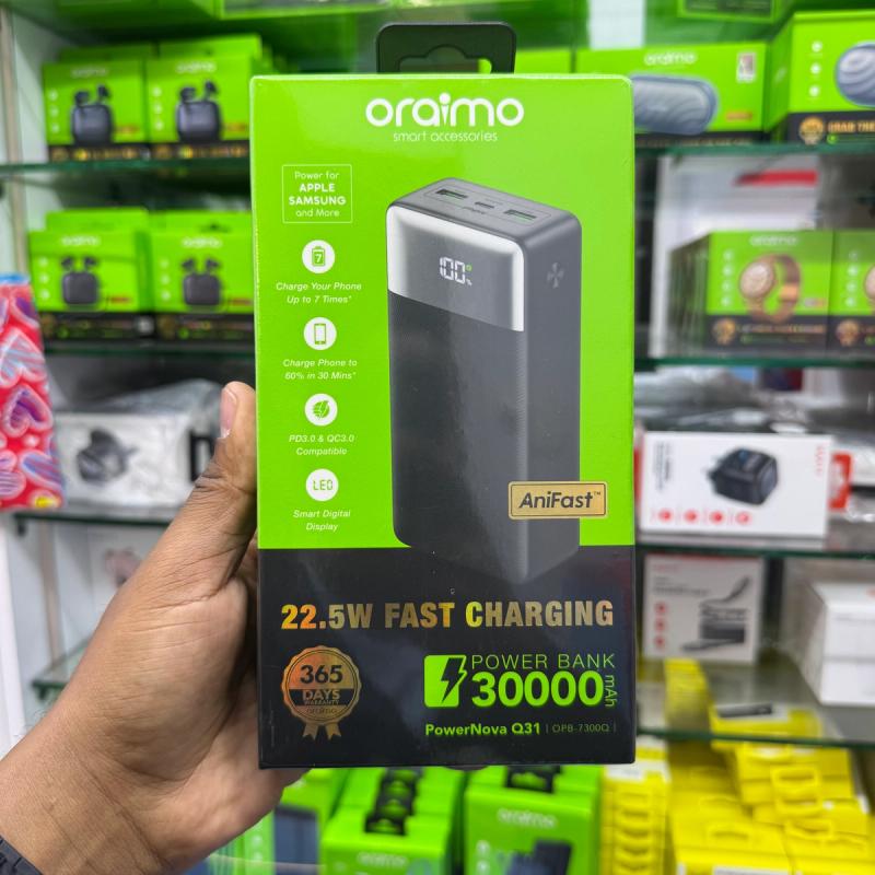 Oraimo PowerNova Q31 30,000mAh Powerbank with 22.5W Fast Charging OPB-7300Q