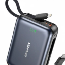 Awei C03 20,000mAH 45W Portable Powerbank with Cables image 3