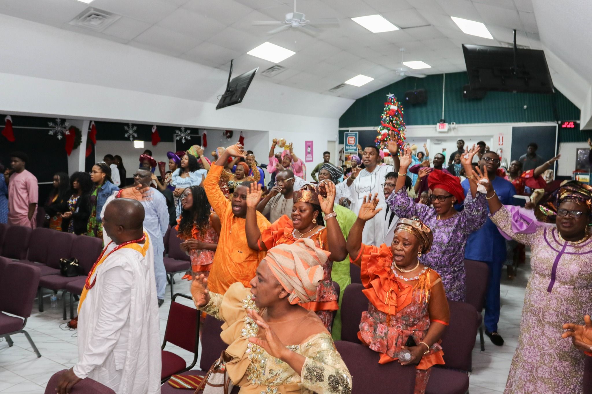 Praise and worship during sunday service