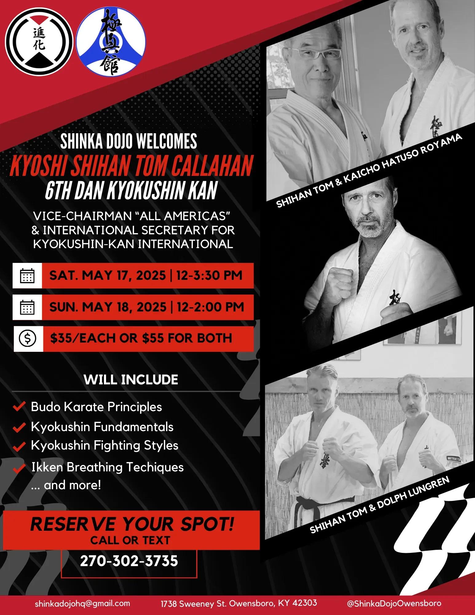 Shihan Tom Seminar Flyer