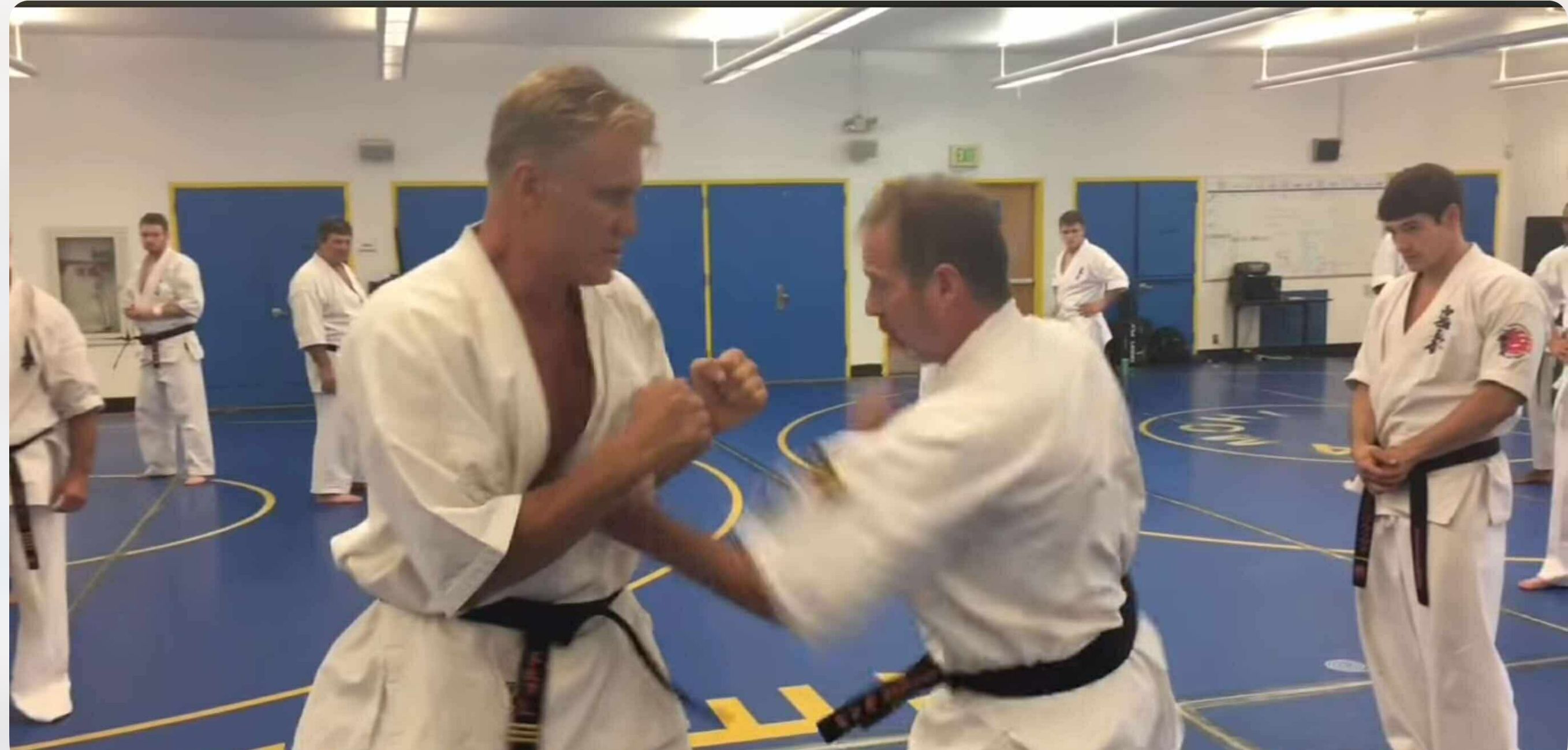 Sparring with Dolph Lundgren