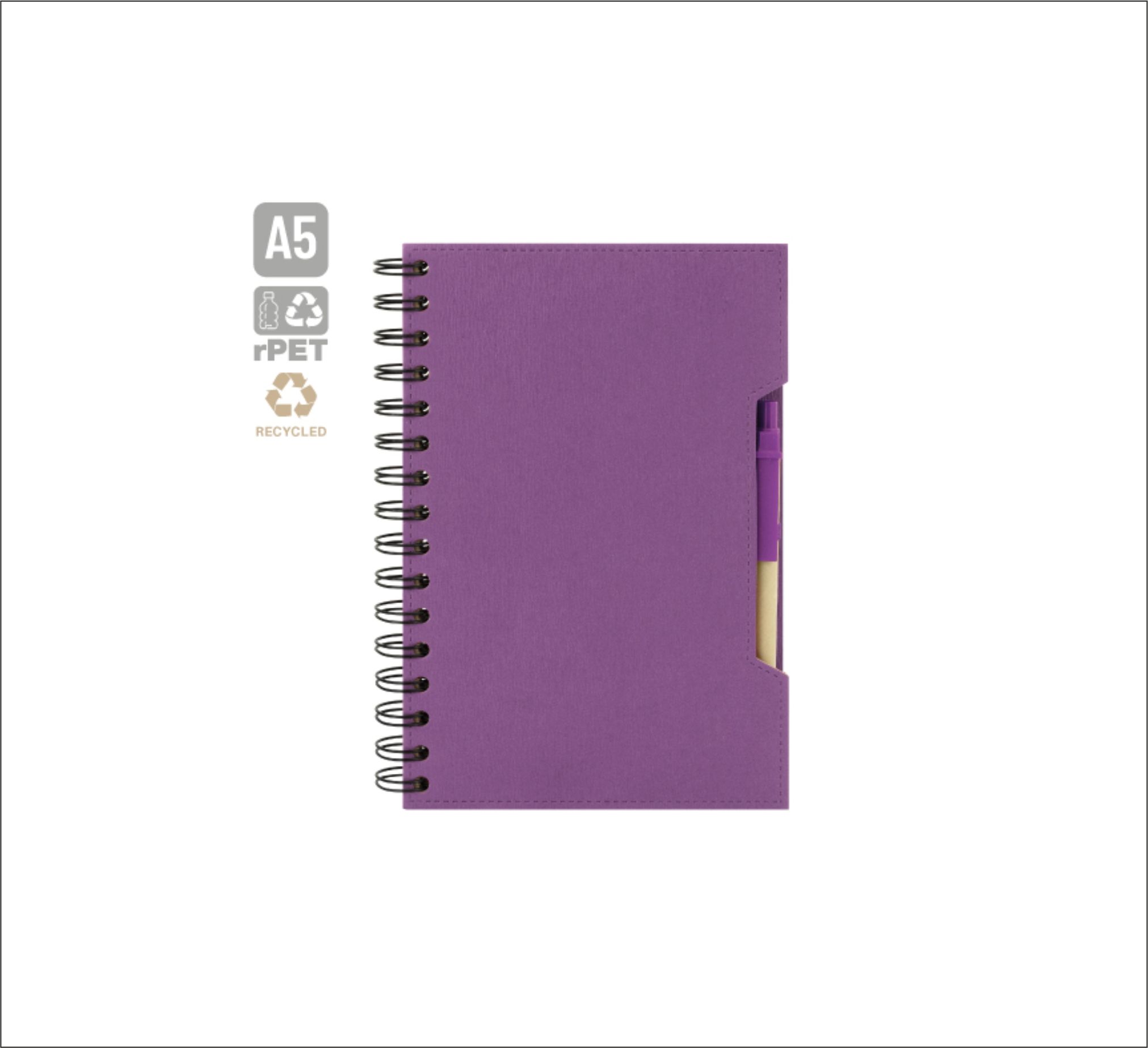 A5 NOTEBOOK WITH PEN ECO "GREEN LIFE» 4