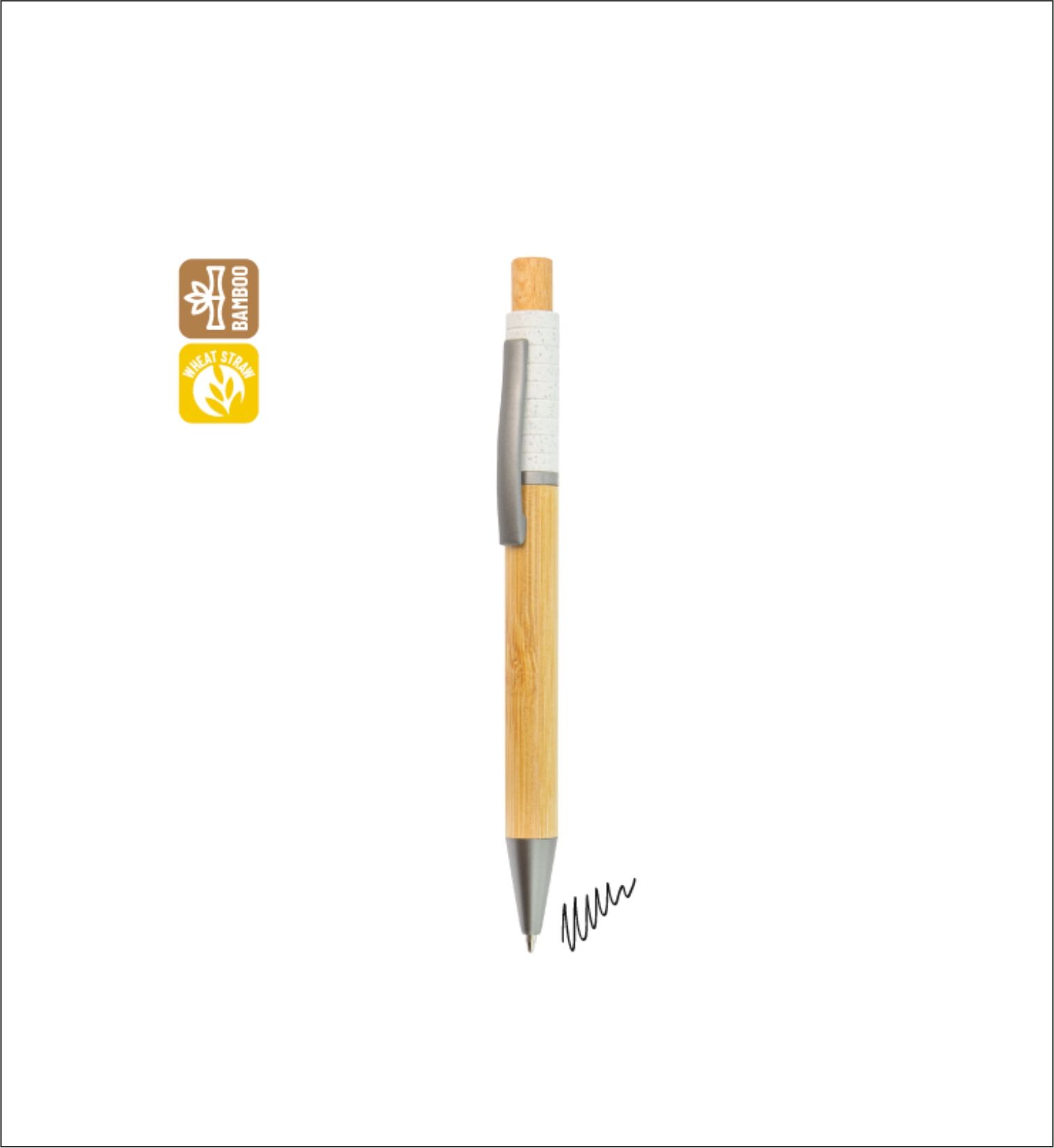 Στυλό Baboo και πλαστικό από άχυρο σίτου