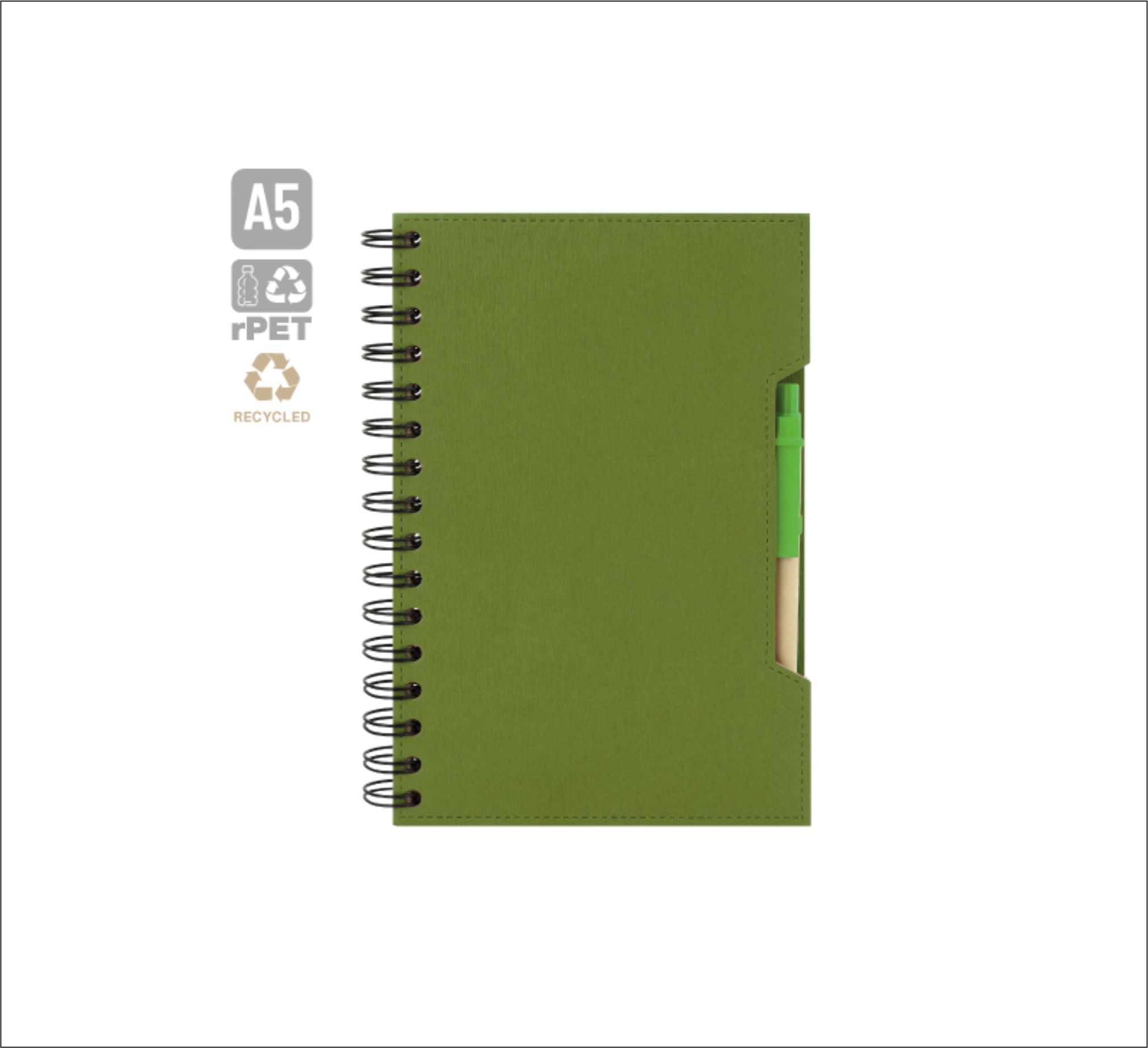 A5 NOTEBOOK WITH PEN ECO "GREEN LIFE» 7