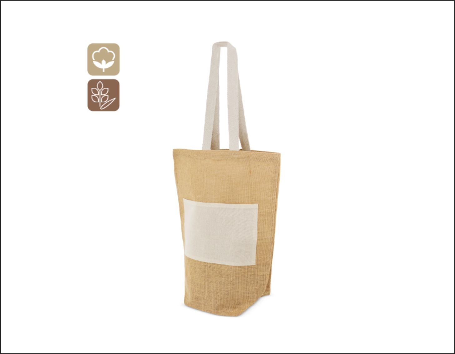 Τσάντα από γιούτα με εξωτερική τσέπη. 2