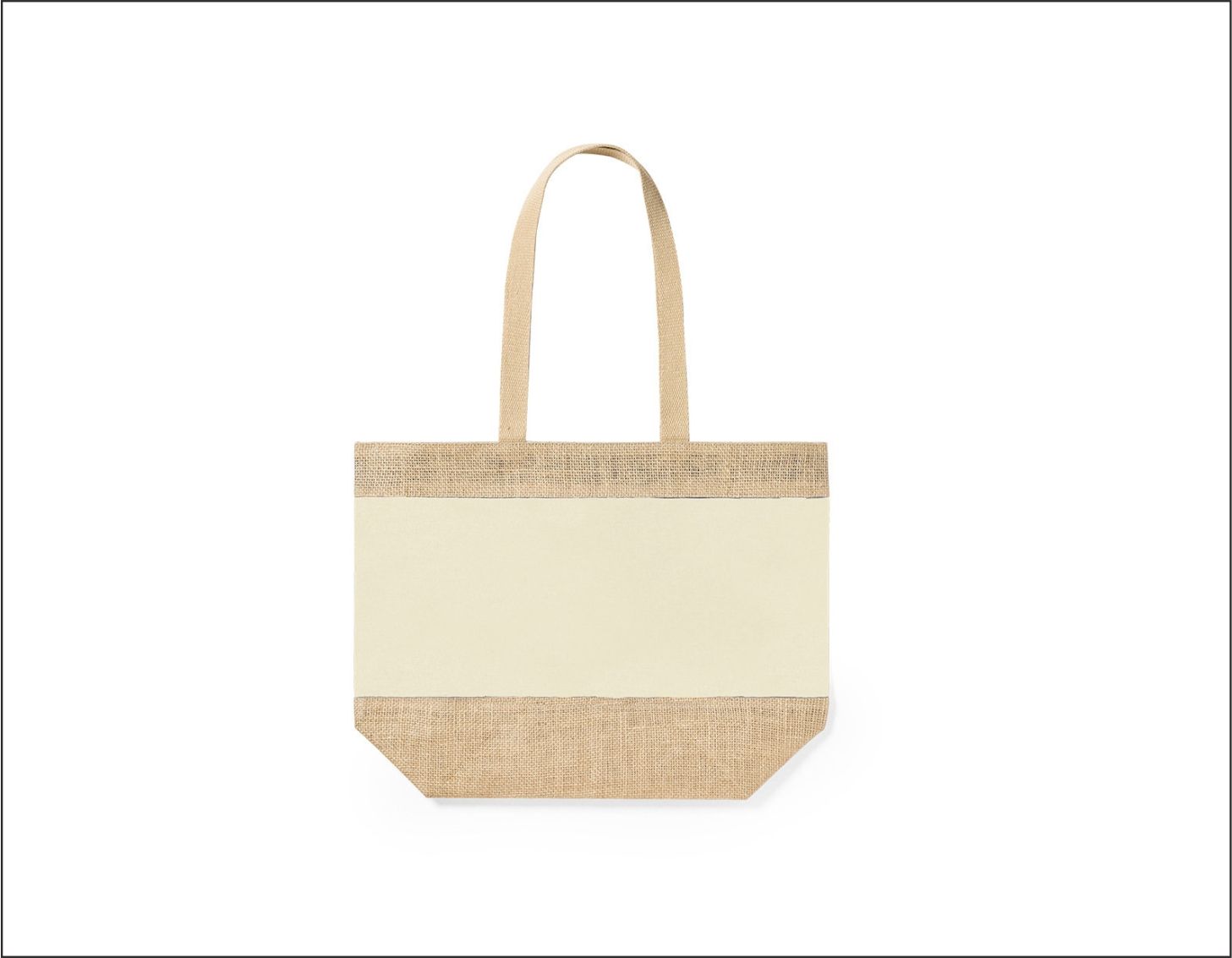 Τσάντα από ανθεκτικό συνδυασμό γιούτας και βαμβακιού 2