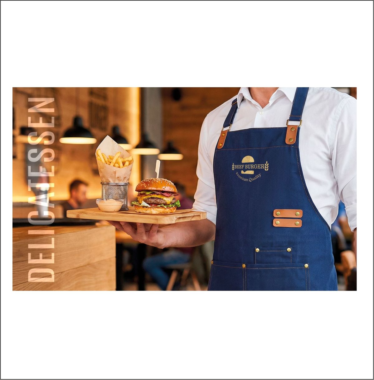 Jean ποδιά “DÉLICATESSEN” 4