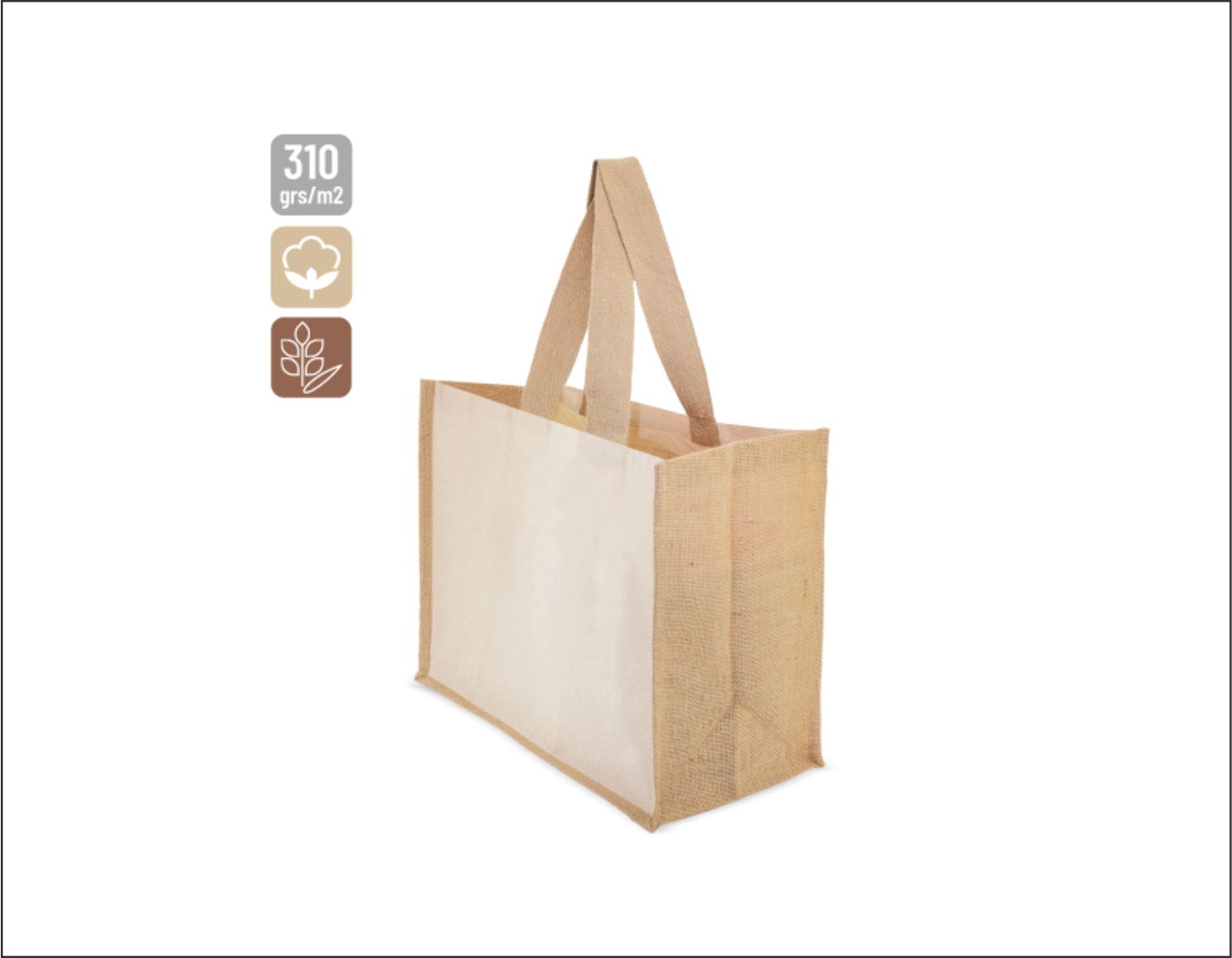 Τσάντα από βαμβάκι μεγάλης χωρητικότητας από καμβά με διπλές λαβές