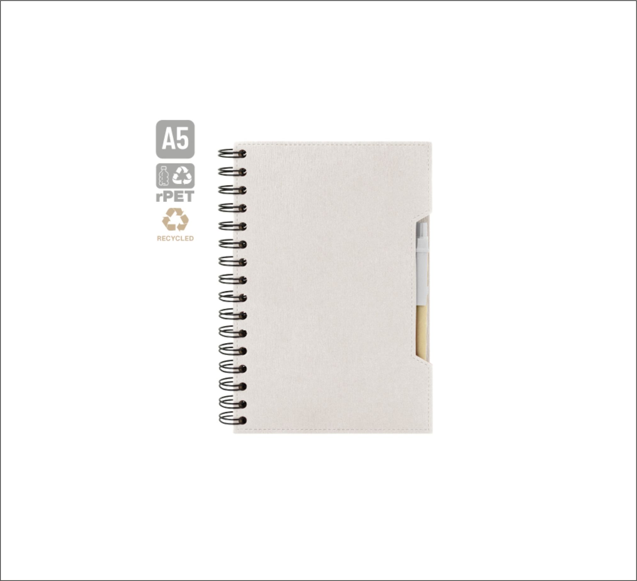 A5 NOTEBOOK WITH PEN ECO "GREEN LIFE» 3