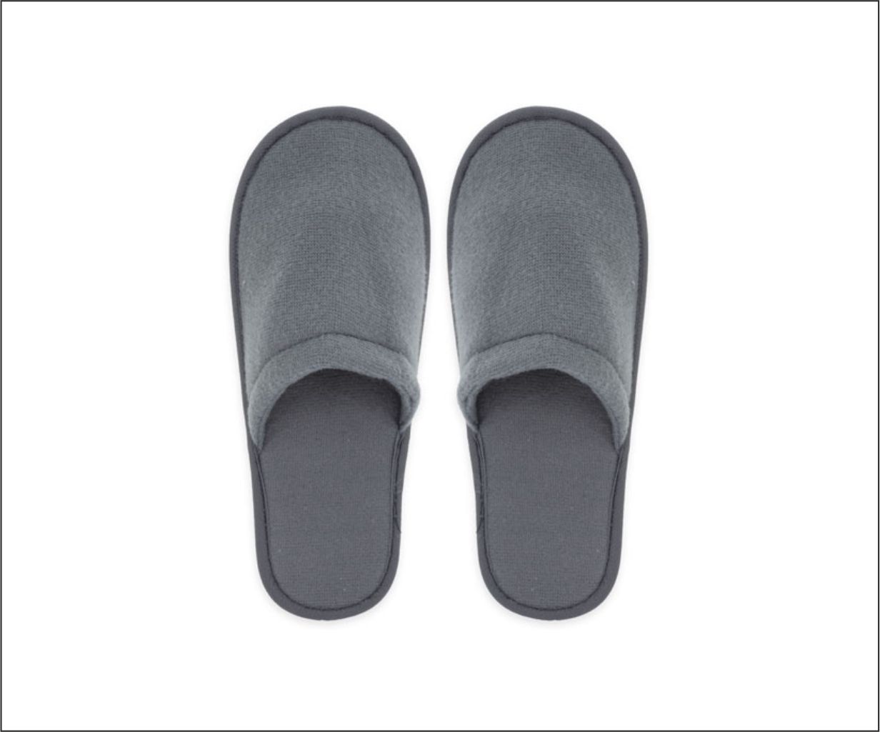 Ζευγάρι unisex παντόφλες από βαμβάκι και συνδυασμό πολυεστέρα 4