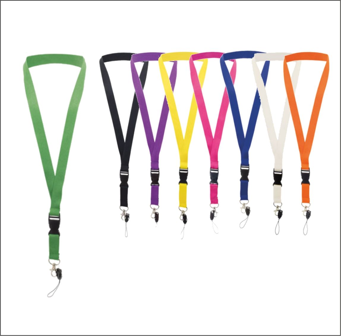 Lanyards με μεταλλικό γάντζο με αφαιρούμενη πόρπη και λουράκι κινητού τηλεφώνου