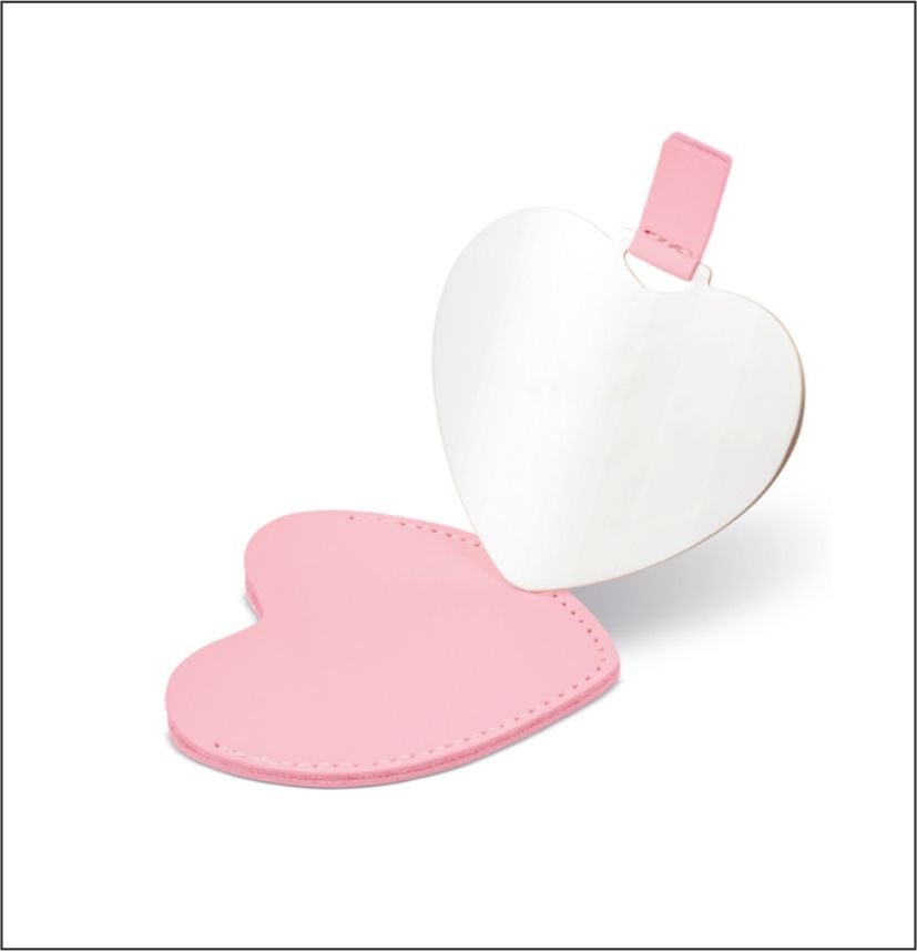 Καθρεπτάκι σε θήκη σε σχήμα καρδιάς